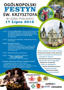 Plakat festyn sw Krzysztof 2016 - Leśna Podlaska